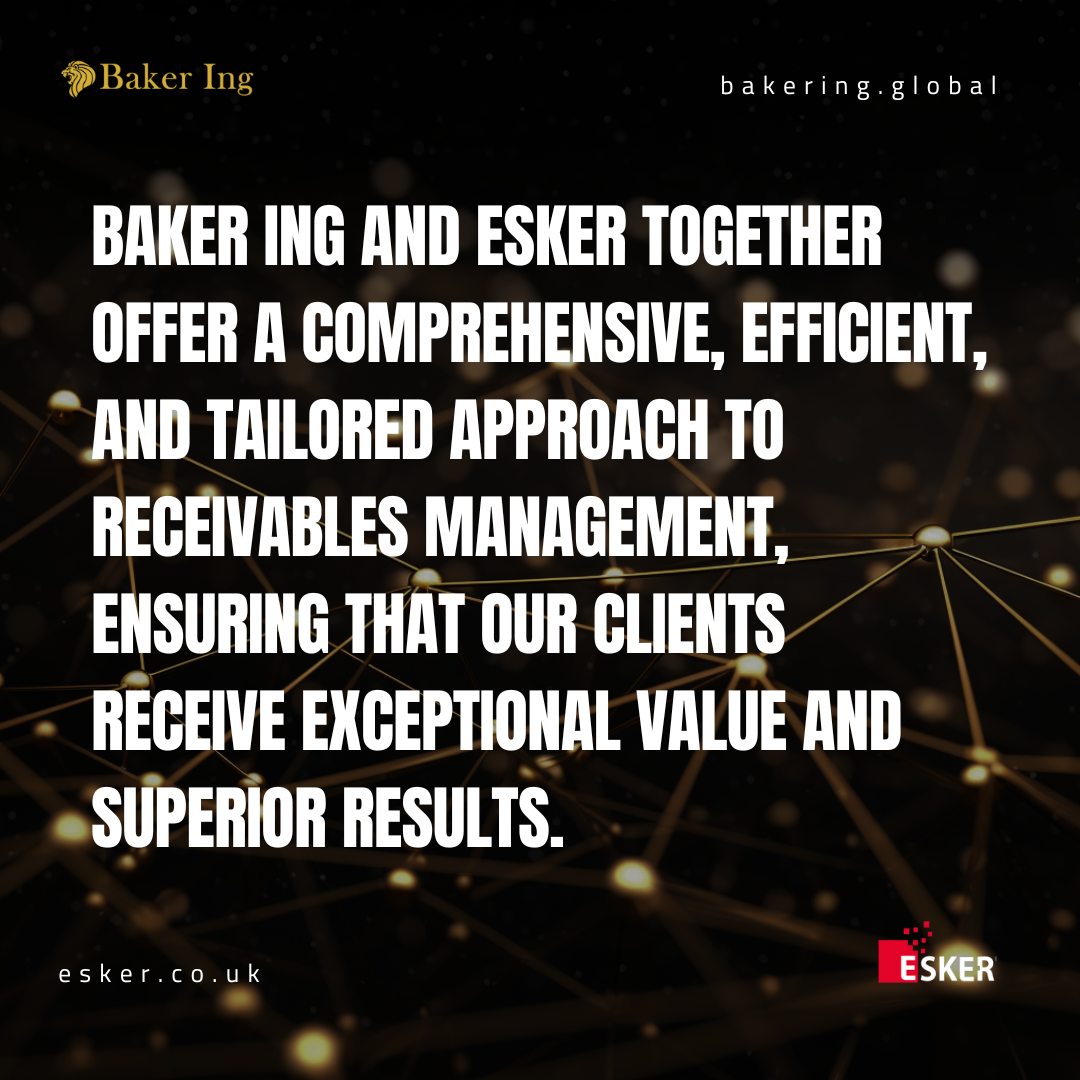 Comprehensive, efficient, and tailored approach to receivables management by Baker Ing and Esker.