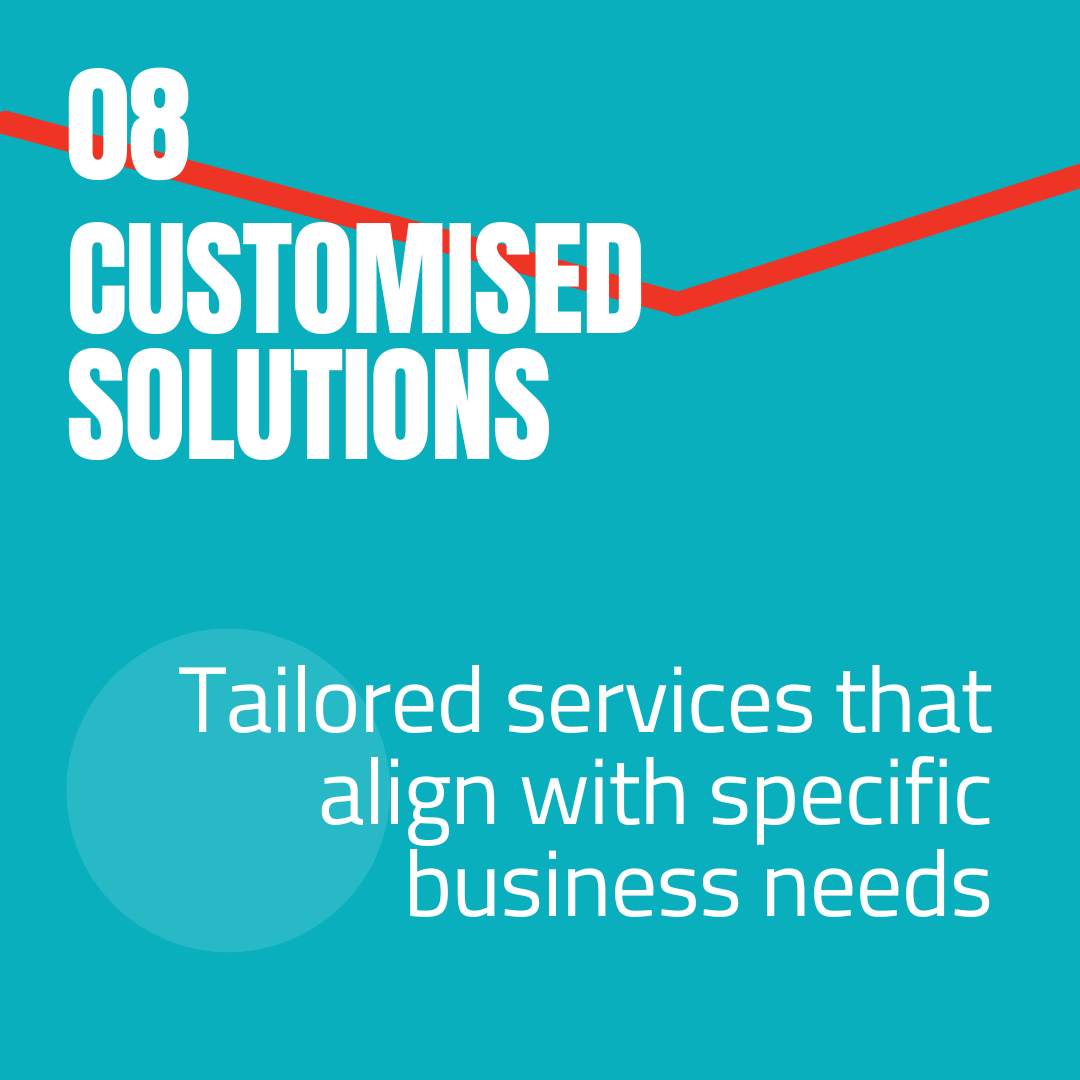 Customised solutions tailored to align with specific business needs.