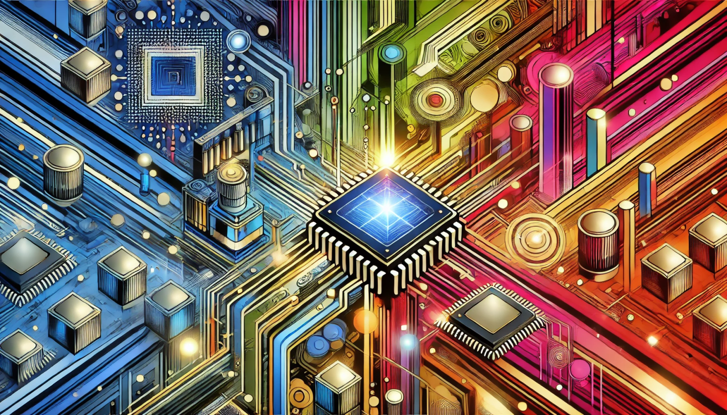 Computer chip on a circuit board, representing innovation and regulatory challenges in the tech sector