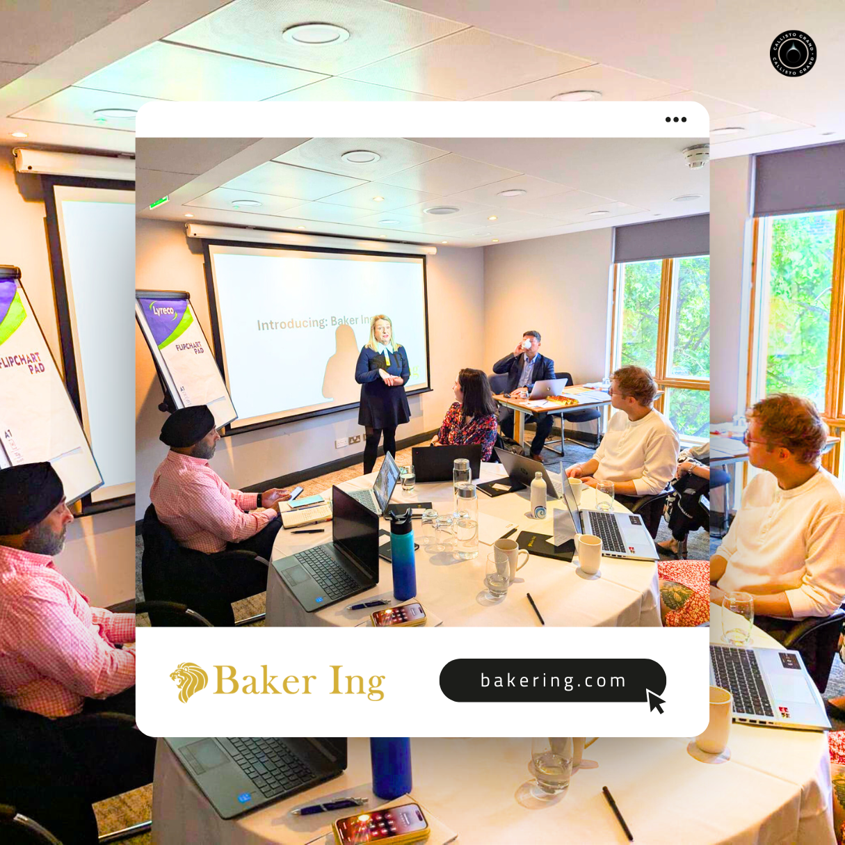 Presenter introduces Baker Ing in a workshop on faster credit risk decisions